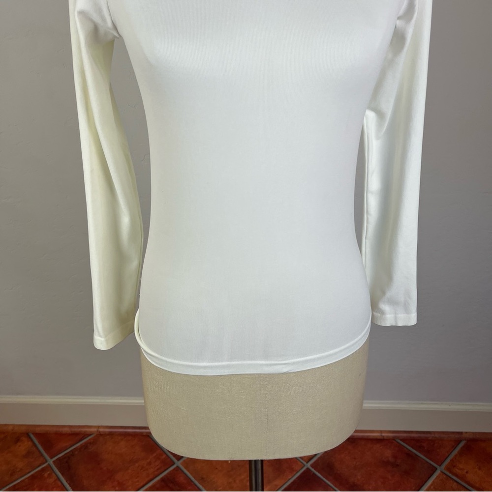 Free People White Mock Neck Open Back Top - Picture 6 of 8